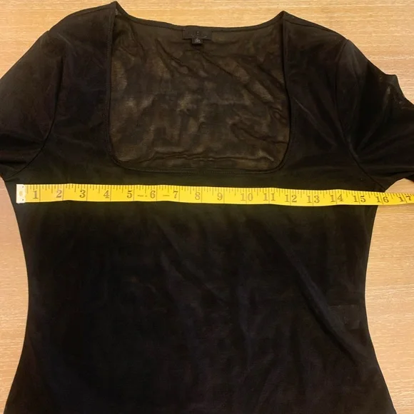 NBD Black Sheer Long Sleeve Top - Picture 5 of 9